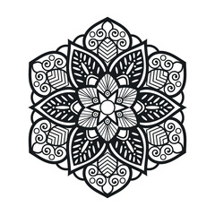 Seamless Mandala pattern. vintage decorative elements. hand-drawn background