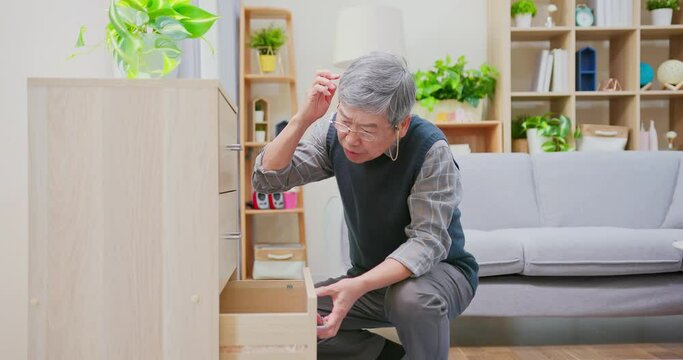 elder man has memory error