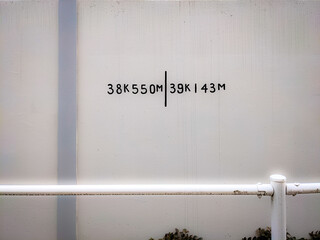 ガードレールと壁のある歩道