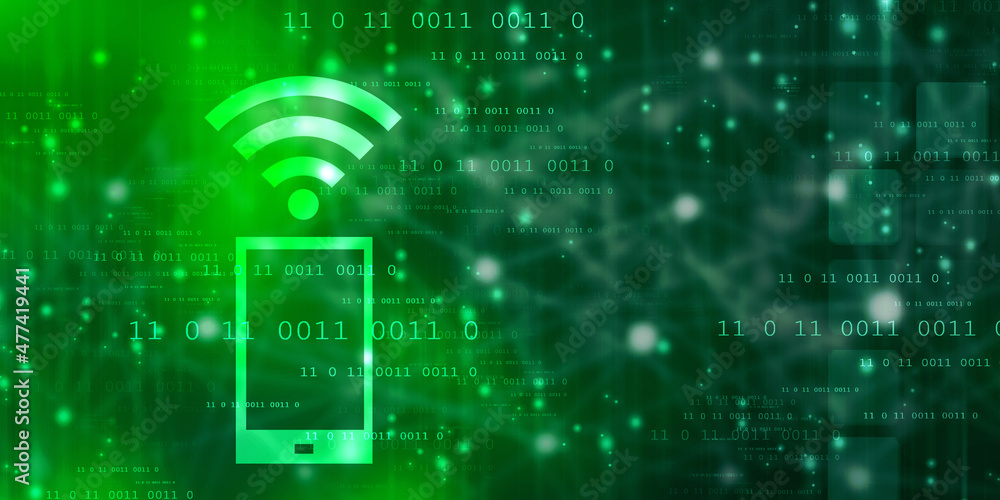 Aufkleber 2d rendering 5g network 5g connection