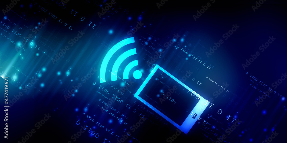 Poster 2d rendering transmitter mobile wifi