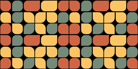 Geometrisch naadloos patroon met eenvoudige vormen. Vintage abstracte achtergrond voor behang, scrapbooking, dekking. Vector retro textuur op donkere achtergrond