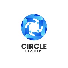 Vector Logo Illustration Circle Gradient Colorful Style.