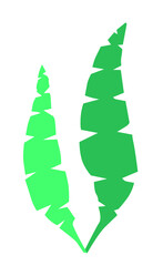 Seaweed silhouette long with cutouts Aquarium algae