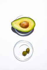 avocado on a plate