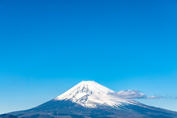 Mt. Fuji covered with snow