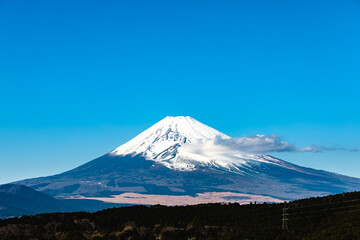Mt. Fuji covered with snow
