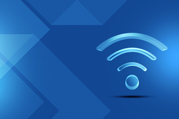 3d illustration WiFi symbol sign
