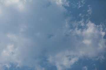 Blue sky with clouds.