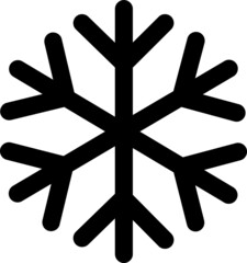  A snowflake icon. Snow in the winter. Simple flat black illustration ..eps