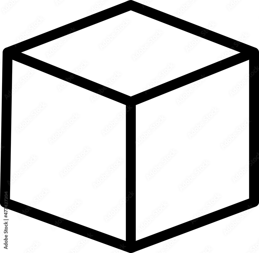 Poster box icon in modern linear style vector illustration on white background..eps
