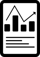 Financial report or income statement line art vector icon for apps and websites.eps