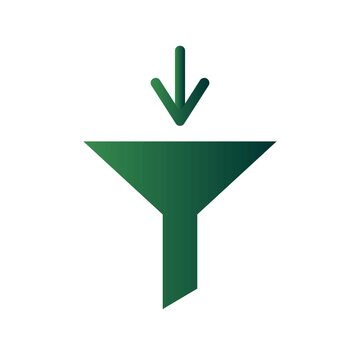 Filter Glyph Gradient Vector Icon Design