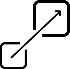  Scalability or scalable system line art vector icon on white 