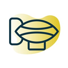 Zeppelin Line Bubble Gradient Vector Icon Design © JV Design49