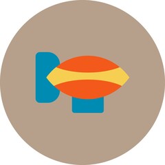 Zeppelin Flat Circle Vector Icon Design © JV Design49