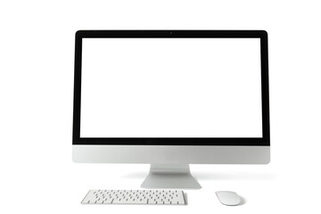 computer desktop blank screen isolated on white background.