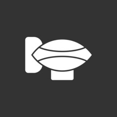 Zeppelin Glyph Inverted Vector Icon Design © JV Design49