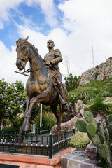 Fototapeta na wymiar Statue of General Panfilo Natera in Zacatecas, Mexico