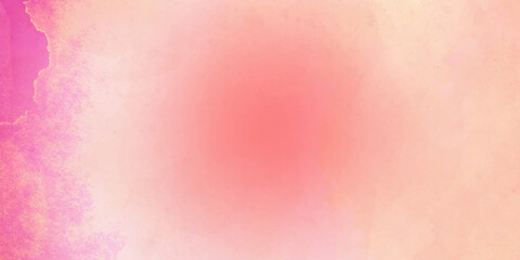 abstract watercolor background living coral color powder explosion on white background. Colored cloud. Colorful dust explode.Pink gradient watercolor paint on old paper with grain smudge dirty texture