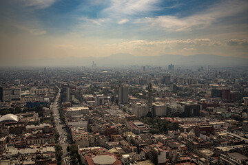 Fototapeta na wymiar Aerial view of Mexico City, Mexico