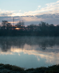 Wschód słońca nad rzeką San © Sylwia