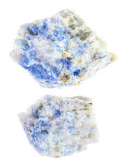 set of vishnevite stone cutout on white