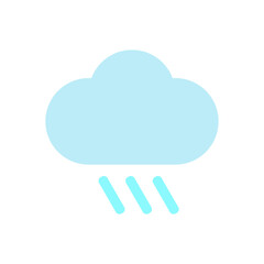 Raining cloud icon. Blue sign. Freehand design. Weather forecast concept. Cartoon art. Vector illustration. Stock image. EPS 10.