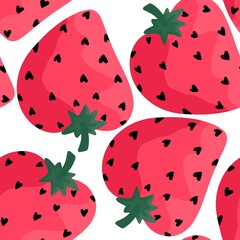 Fruit seamless strawberry pattern for fabrics and textiles and packaging and gifts and cards and linens 