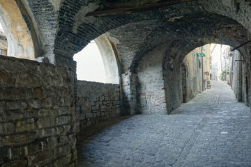 Fototapeta na wymiar Ancient Street in Serra san Quirico