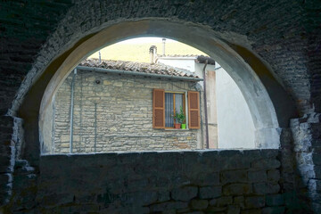 View of the town of Serra san Quirico