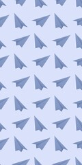 Fototapeta na wymiar pattern with paper planes on dark background 