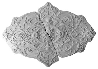 decoration item made of white plaster