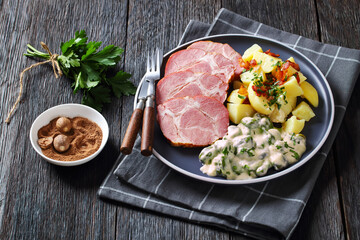 Judd mat gaardebounen, pork neck with broad beans