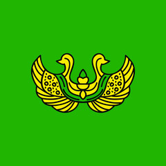 Traditional logo concept with abstract bird