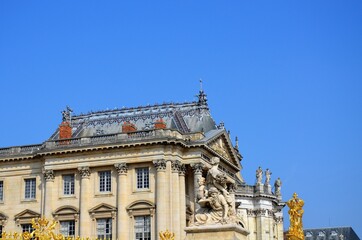 Fototapeta na wymiar Architectural fragments of famous Versailles palace, Paris (France)