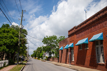 Pensacola suburban street in America