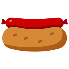 hotdog flat icon