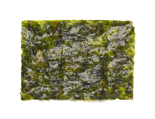 Front view of dried seaweed sheet gim