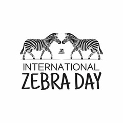 Obraz na płótnie Canvas vector graphic of international zebra day good for international zebra day celebration. flat design. flyer design.flat illustration.