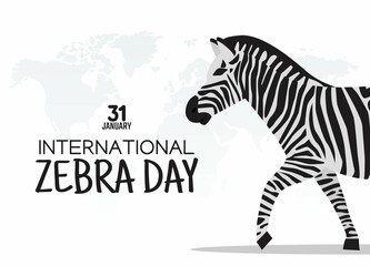 Fototapeta na wymiar vector graphic of international zebra day good for international zebra day celebration. flat design. flyer design.flat illustration.