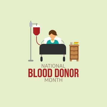 National Blood Donor Month Vector Design