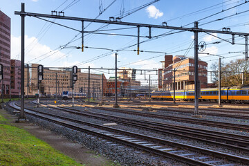 Trains depart and arrive at Amersfoort Central Station.