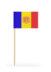 Small Flag of Andorra on a Toothpick