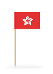 Fototapeta na wymiar Small Flag of Hong Kong on a Toothpick