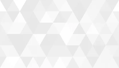 Gardinen Abstraktes nahtloses Muster von geometrischen Formen. Mosaikhintergrund von großen Dreiecken. Gleichmäßig verteilte Dreiecke in verschiedenen Grautönen. Vektor-Illustration © Alexey