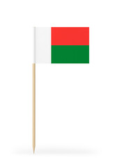 Small Flag of Madagascar on a Toothpick