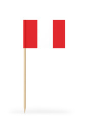 Small Flag of Peru on a Toothpick
