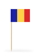 Small Flag of Romania on a Toothpick