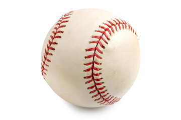 Baseball ball sports equipment isolated on white background, Clipping path.